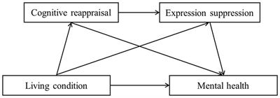 Impact of campus living conditions on Chinese medical school students’ mental health during the COVID-19 campus lockdown: the chain mediating role of cognitive reappraisal and expression suppression